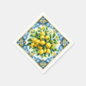 Serviette En Papier Serviettes en carreaux de citron (Coin)