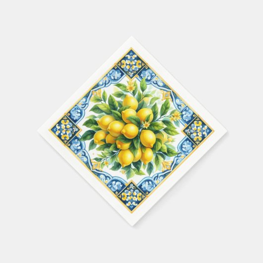 Serviette En Papier Serviettes en carreaux de citron (Coin)