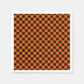 Serviette En Papier Serviettes en carton noir et orange (Devant)