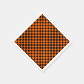 Serviette En Papier Serviettes en carton noir et orange (Coin)