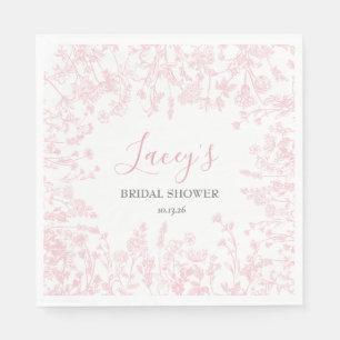 Serviette En Papier Serviettes en chinoiserie rose, serviettes en toil
