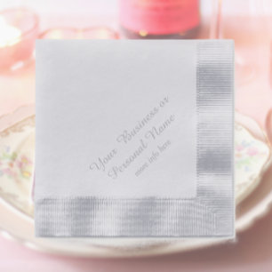 Serviette En Papier serviettes en couleur argent personnalisées