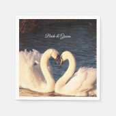 Serviette En Papier Serviettes en cygnes blancs (Devant)