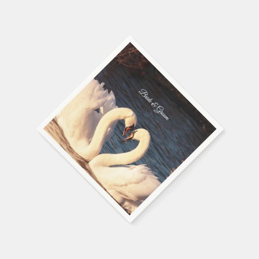 Serviette En Papier Serviettes en cygnes blancs (Coin)