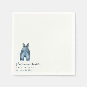 Serviette En Papier Serviettes en denim toile de jean bleu aquarelle p