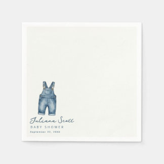 Serviette En Papier Serviettes en denim toile de jean bleu aquarelle p
