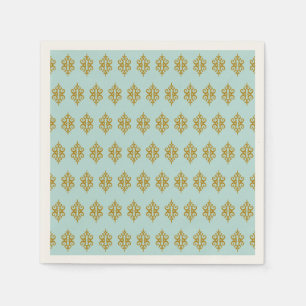 Serviette En Papier Serviettes en dentelle aqua