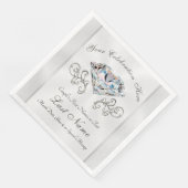 Serviette En Papier Serviettes en diamant blanc Mariage personnalisé (Coin)