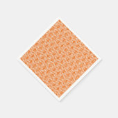 Serviette En Papier Serviettes en diamant orange et blanc (Coin)