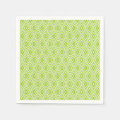 Serviette En Papier Serviettes en diamant vert et blanc (Devant)