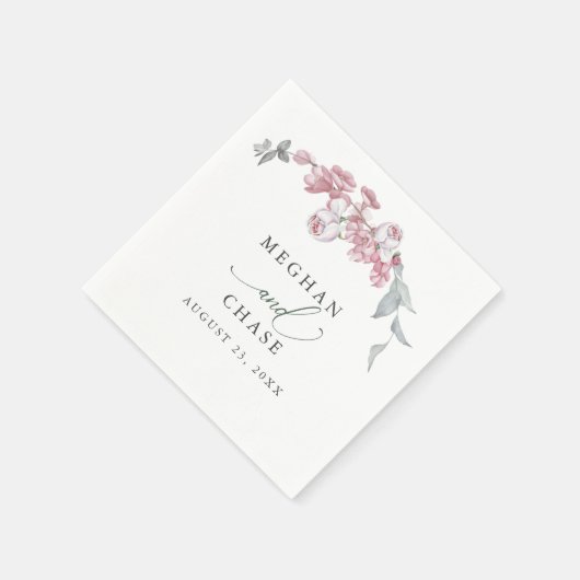 Serviette En Papier Serviettes en fleurs rose printemps (Coin)