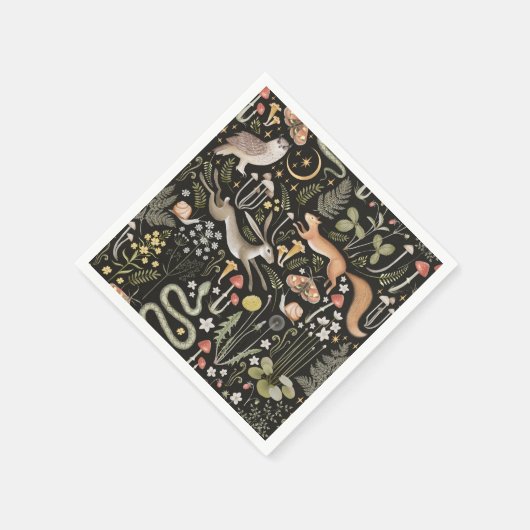 Serviette En Papier Serviettes en Forêt Sombre (Coin)