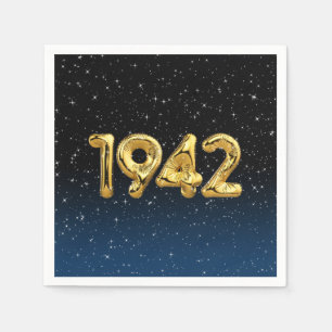 Serviette En Papier Serviettes en forme de ballons avec étoiles année