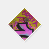 Serviette En Papier Serviettes en graffiti rose. (Coin)