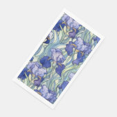 Serviette En Papier Serviettes en iris bleu Art nouveau (Coin)