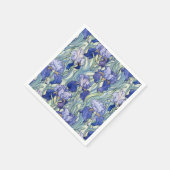 Serviette En Papier Serviettes en iris bleu Art nouveau (Coin)