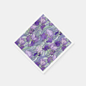 Serviette En Papier Serviettes en iris violet Art Nouveau (Coin)