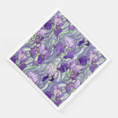 Serviette En Papier Serviettes en iris violet Art Nouveau (Coin)
