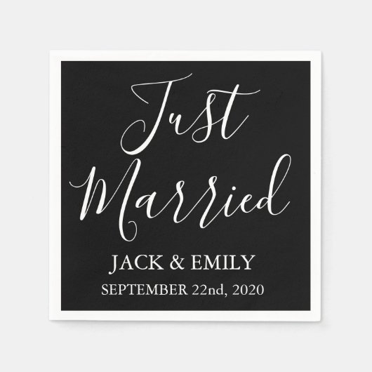 Serviette En Papier Serviettes en noir et blanc (Devant)