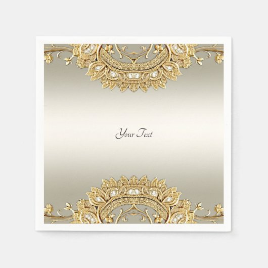 Serviette En Papier Serviettes en or (Devant)