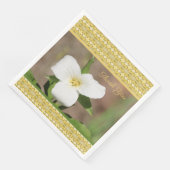 Serviette En Papier Serviettes en or blanc et en papier Trillium vert (Coin)