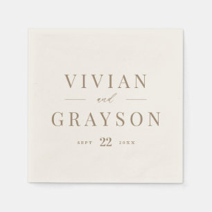 Serviette En Papier Serviettes en or romantique vintage et Mariage ivo