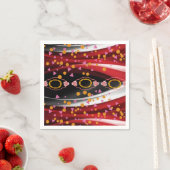 Serviette En Papier Serviettes en papier, Abstrait rouge noir blanc (En situation)