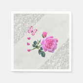 Serviette En Papier Serviettes en papier, argent rose (Devant)