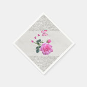 Serviette En Papier Serviettes en papier, argent rose (Coin)