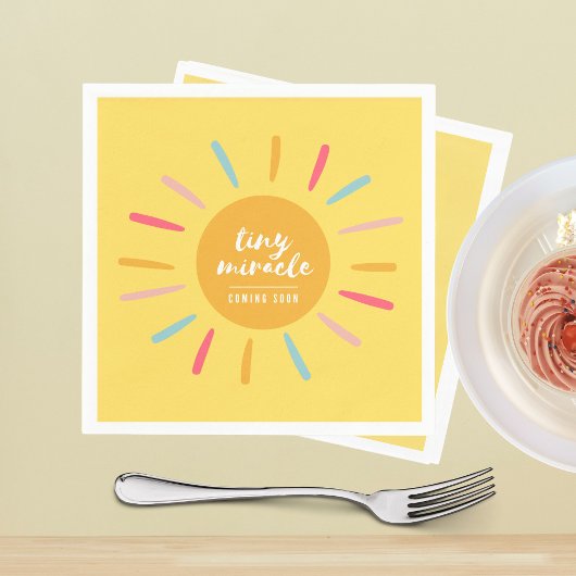 Serviette En Papier Serviettes en papier, Baby shower miracle minuscul
