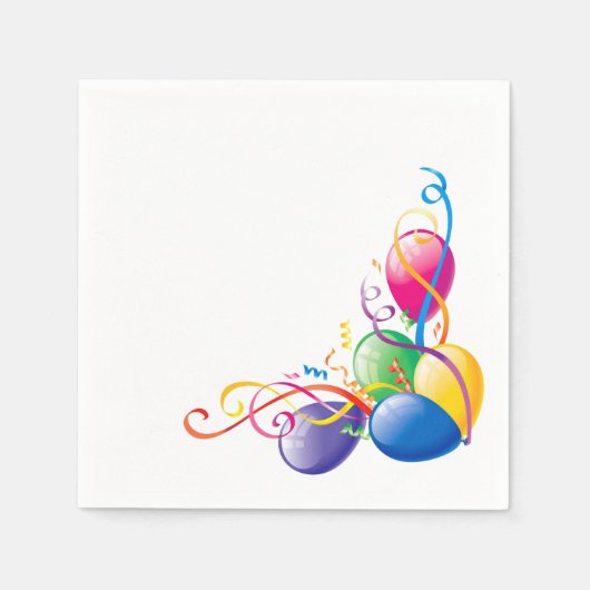 Serviette En Papier Serviettes en papier, Ballons confettis Joyeux Ann (Devant)