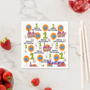 Serviette En Papier Serviettes en papier, Ballons d'Anniversaire Joyeu