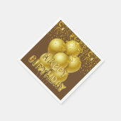 Serviette En Papier Serviettes en papier, Ballons d'or Joyeux annivers (Coin)