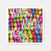 Serviette En Papier Serviettes en papier, Ballons noirs d'anniversaire (Devant)