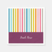 Serviette En Papier Serviettes en papier, bande bordeaux (Devant)