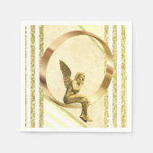 Serviette En Papier Serviettes en papier, bande d'angle or (Devant)