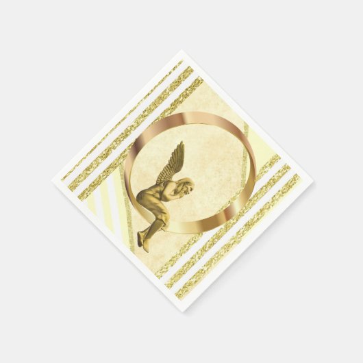 Serviette En Papier Serviettes en papier, bande d'angle or (Coin)