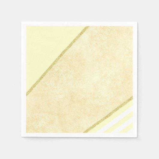 Serviette En Papier Serviettes en papier, Bande d'or beige (Devant)