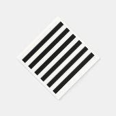 Serviette En Papier Serviettes en papier, bandes noires et blanches (Coin)
