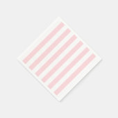 Serviette En Papier Serviettes en papier, bandes roses et blanches (Coin)