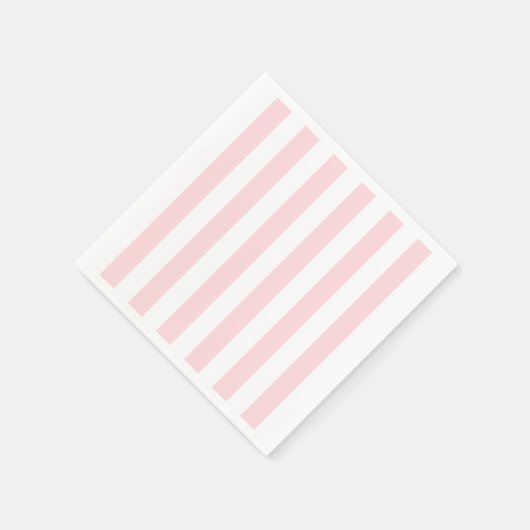 Serviette En Papier Serviettes en papier, bandes roses et blanches (Coin)