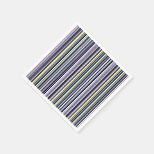 Serviette En Papier Serviettes en papier, Bleu pourpre rayure jaune (Coin)