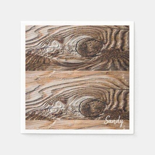 Serviette En Papier Serviettes en papier, bois (Devant)