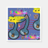 Serviette En Papier Serviettes en papier, Bonne Guitare Musique Annive (Devant)