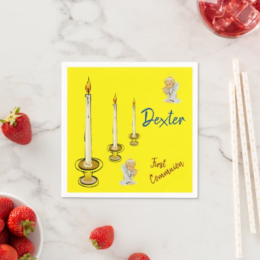 Serviette En Papier serviettes en papier, bougies Angel (En situation)