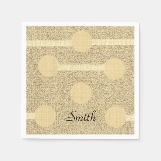 Serviette En Papier serviettes en papier, cercles beiges (Devant)