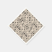 Serviette En Papier Serviettes en papier, Cercles noirs beiges Brown (Coin)