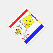 Serviette En Papier Serviettes en papier, cerf-volant jaune (Coin)