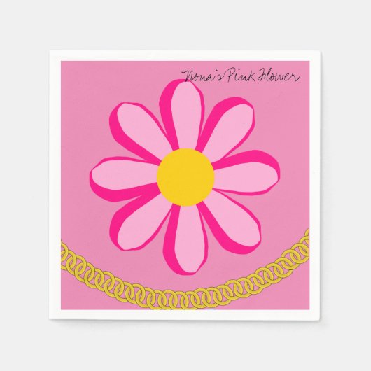 Serviette En Papier Serviettes en papier, Chaîne en or rose Fleur (Devant)