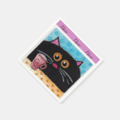 Serviette En Papier serviettes en papier, chat blanc (Coin)